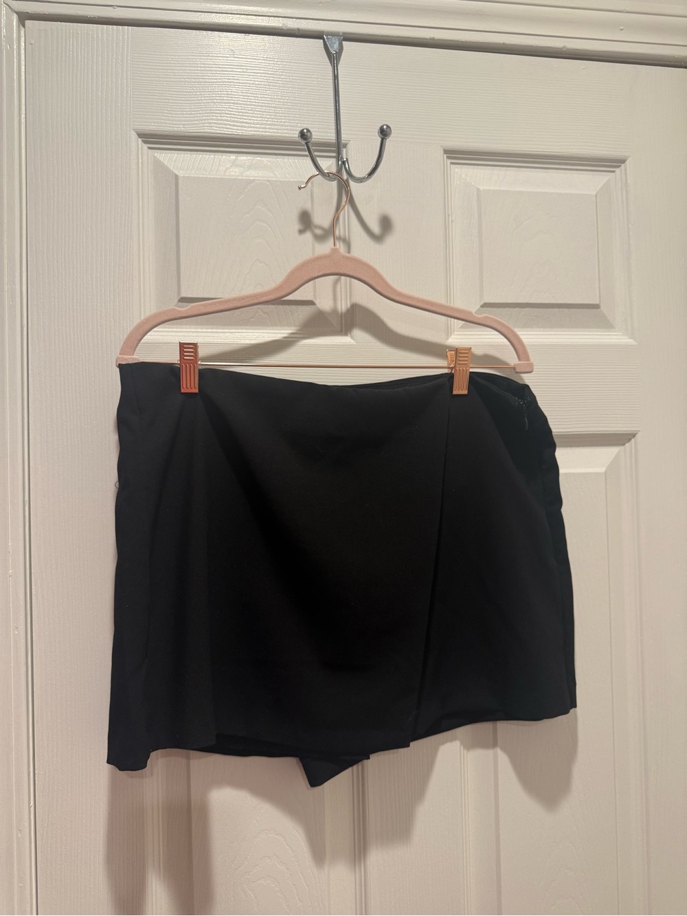 Francesca's Black Wrap-Style Skort